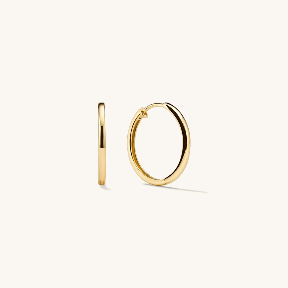 Mejuri Easy Medium Hoops - 14k Solid Gold